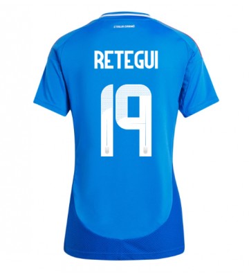 Italien Mateo Retegui #19 Hemmatröja Kvinnor EM 2024 Kortärmad